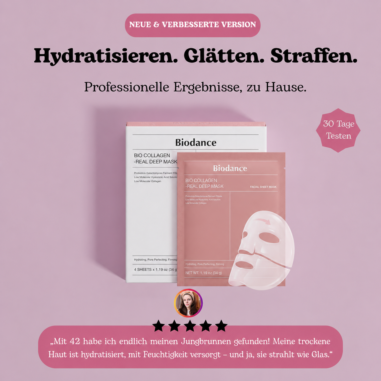 Kollagen Boosting Maske